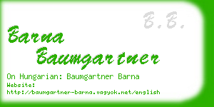 barna baumgartner business card